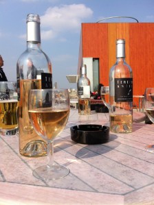 Spring Sunshine on the terrace at the Rugby (and now Cricket) Club. Sipping Rose with a group of hardened Pommy-French cricket wives.