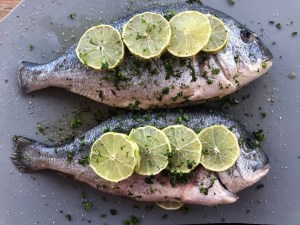 Did my Mom ever expect me to be earing whole Bream cooked on the braai? 